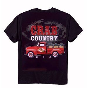 Crab Country USA Vintage Truck Short Sleeve T-Shirt - NEW Fast Ship
